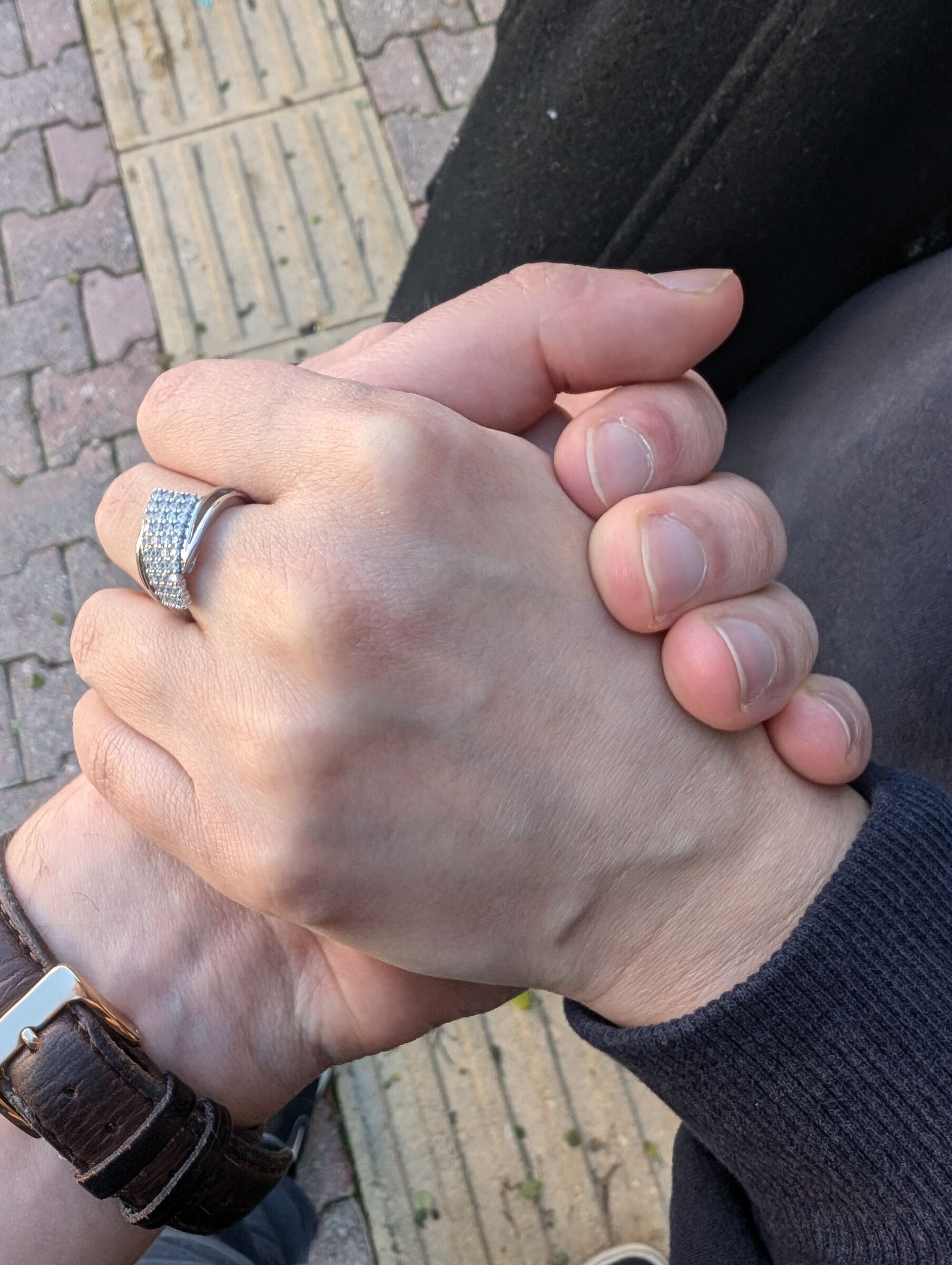 Our hands, finally together